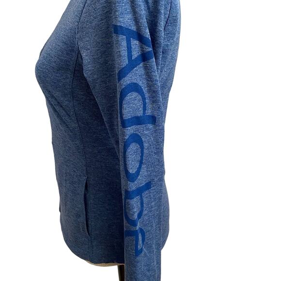 OGIO Womans Size XS Adobe Logo Heather Blue Full Zip Athleisure Long Sleeve Top - Picture 9 of 13